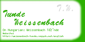 tunde weissenbach business card